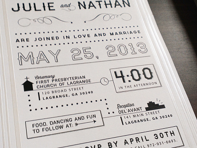 Type-y Wedding Invite invite typography wedding