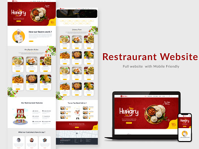 Red Restro | Restaurant Website UI Design adobe xd forsale full website responsive restaurant uidesign web webdesign website concept