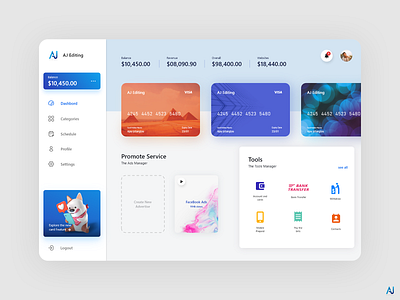 Finance Website Dashboard