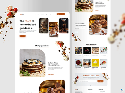 Cake Store Homepage backery bestui cake design follow me forsale like4like popular trending ui uidesign webdesign websiteui