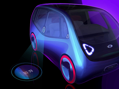 GAC ISPACE Electric Concept Car — Welcome light animation automobile car concept hmi lighr ui welcome