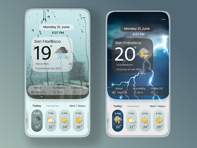 Weather app UI