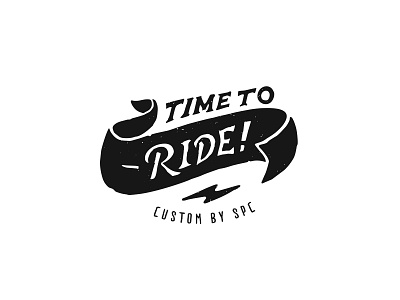 Time to ride logo motocycle ride