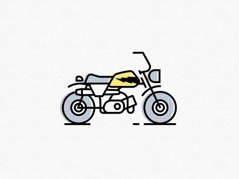 My honda Monkey z50 artwork bike custom icon illustration lineart mini motor motorcycle scrambler