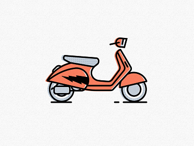 My Vespa Sprint 150 draw drawing icon illustration moto orange retro scooter sprint style vector vespa