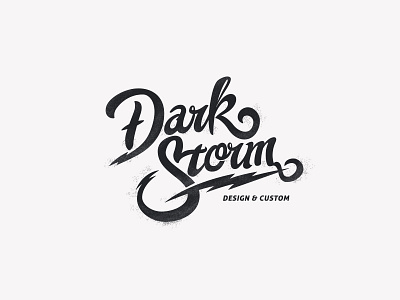 Dark Strom Logo custom design icon lettering logo logotype retro sans type vintage wordmark wrench
