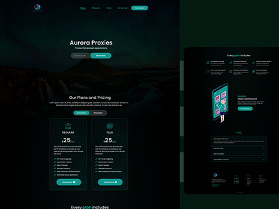 Aurora Web Design flat minimal mountains proxies web web design