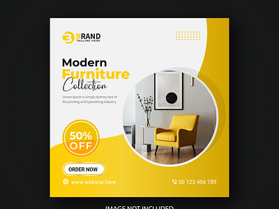 Furniture sale banner for social media instagram post template branding graphic design logo sale fb cover