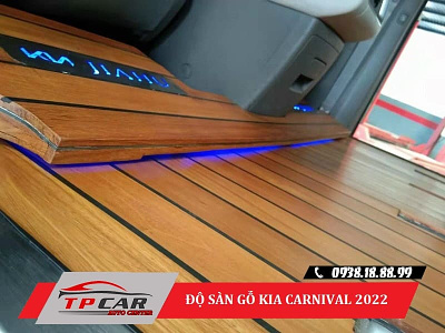 Nâng cấp sàn gỗ cho xe Kia Carnival sàn gỗ kia carnival 2022 tpcar auto center