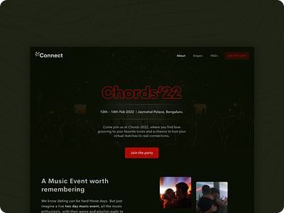 Music Event Landing Page