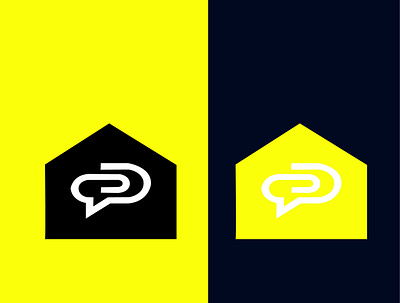 Talking Home logo apps brand identity branding chat chatting apps design graphic design home icon illustrator logo design minimal