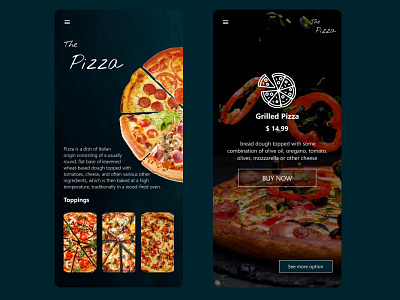The Pizza collection page design figma pizza product page thepizza topping of pizza ui uiux design ui design userinterfacedesign