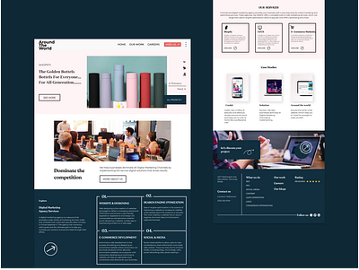 Around The World Marketing Agency design figma marketing agency ui ui design uiux design userinterface website