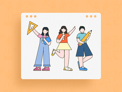 Character illustration design icon illustration logo ui