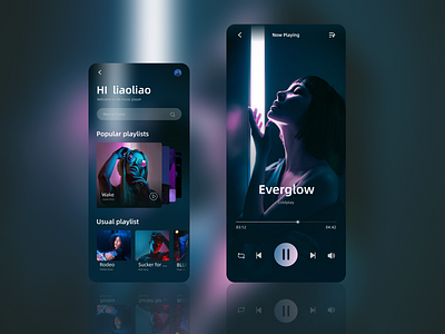 Music Concept Draft design ui