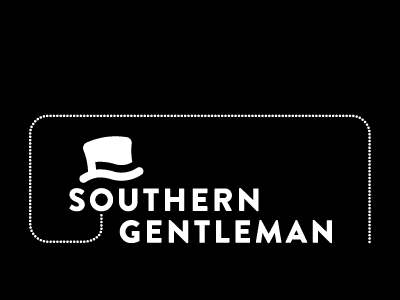 Southern Gentleman branding icon logo monocle restaurant southern gentleman top hat