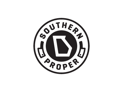 Southern Proper badge cleaver georgia icon logo pepper salt southern proper south
