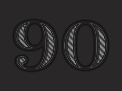 90 0 9 nine numbers typography zero