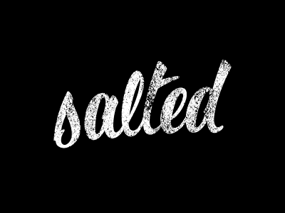 Salted lettering logotype restaurant salt salted
