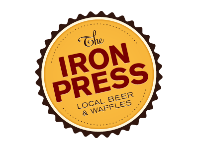 Iron Press Final beer branding identity logo restaurant waffles