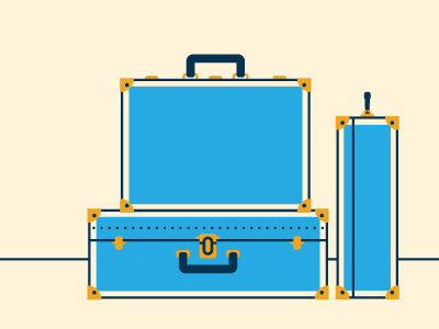 Luggage bags icon illustration luggage suitcase