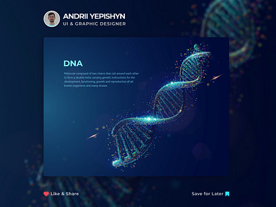 DNA. Science related creative graphic illustration.