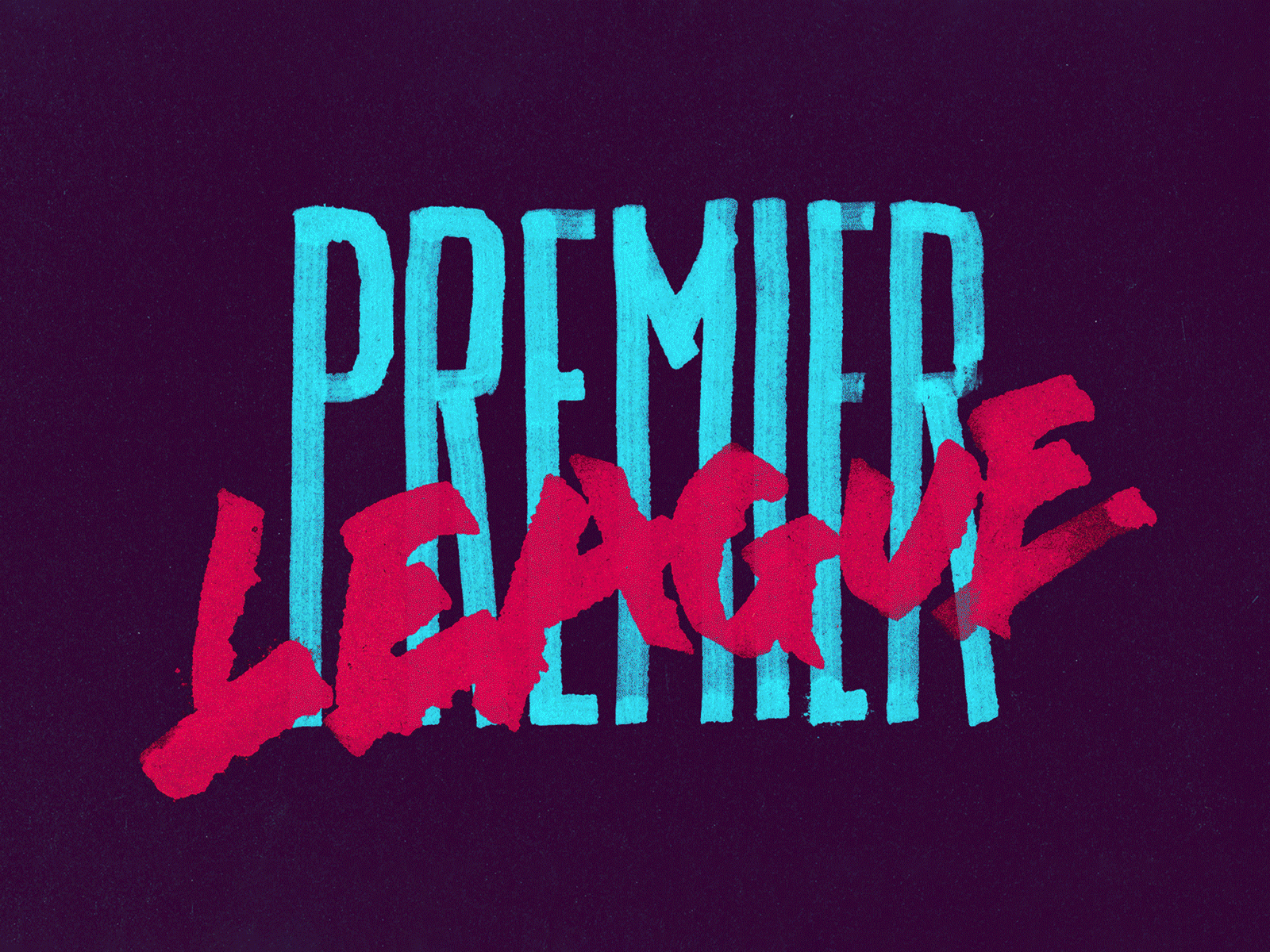 Premier League Calligraphy calligraphy design lettering type