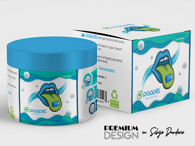 Toothpaste pods label design