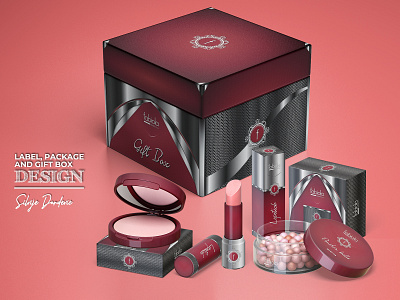 Cosmetics label, package, and gift box design