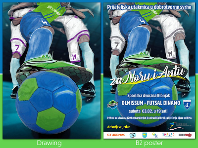 Drawing and Visual Identity - Futsal Club Olmissum adobe photoshop brand design corel painter digital painting drawing illustration visual identity wacom intuos