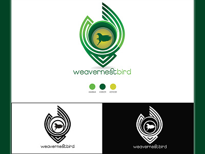 Logo design Weavernest bird bird logo brand identity branding logo design logodesign visual identity weaver