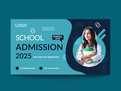 school admission banner desdign banner education graphic design school banner