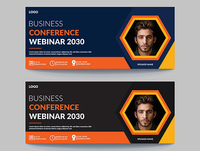 Online Conference web banner design conference creative online speaker web banner