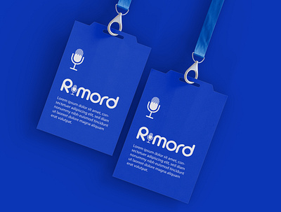 Rimord Music Logo + ID Card Design branding business logo creative logo id card illustration logo design microphone modern logo music unique logo