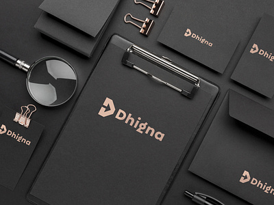 Dhigna financial company Logo + Branding Design