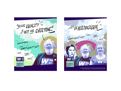POSTERS - ELECTION CAMPAIGN FOR WOMEN'S EQUALITY PARTY branding design edinburgh election elections equality freehand illustration posters print print design procreate scotland style women women equality