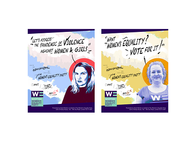 POSTERS - ELECTION CAMPAIGN FOR WOMEN'S EQUALITY PARTY branding digital emma modern poster poster design posters print style