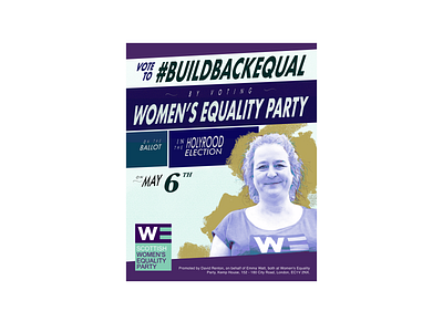 POSTERS - ELECTION CAMPAIGN FOR WOMEN'S EQUALITY PARTY