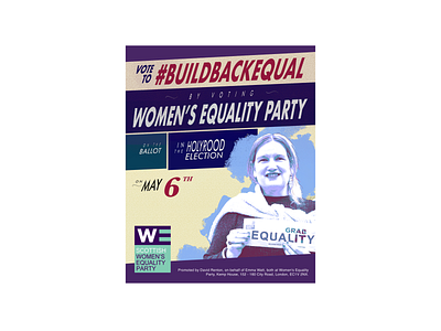 POSTERS - ELECTION CAMPAIGN FOR WOMEN'S EQUALITY PARTY