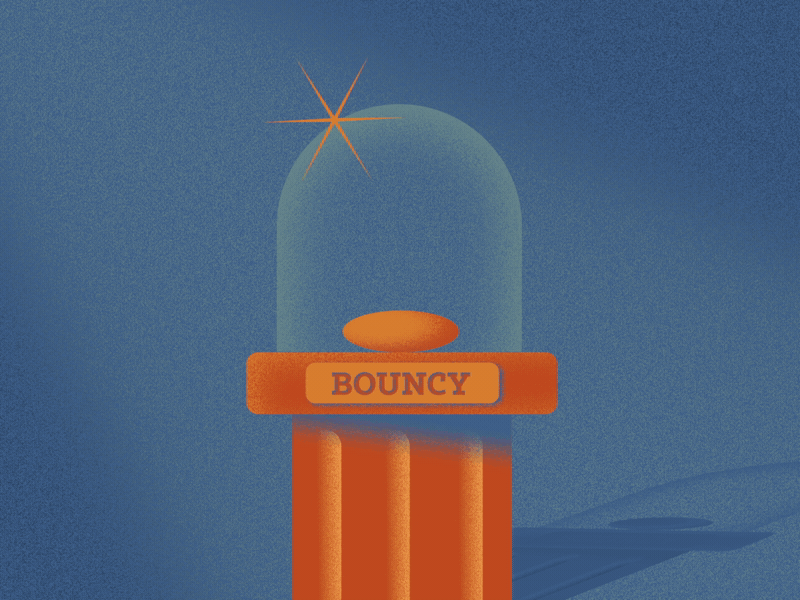 Bouncy Forevever animation ball bounce bouncing gallery glass illustration museum plaque