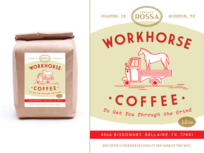 Coffee Label coffee horse label packaging