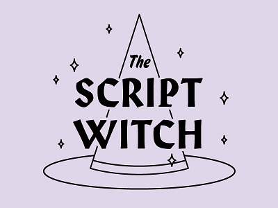 Script Witch hat magic spells typography witch