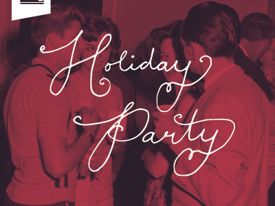 Holiday Party Invite hand lettering