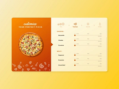 #DailyUI : Day 7 - Pizza Customization Settings 007 adobe xd adobexd daily ui daily ui 007 daily ui challenge dailyui dailyui007 dailyuichallenge design graphic design layout design pizza pizza customization setting design settings settings design settingsdesign ui xd