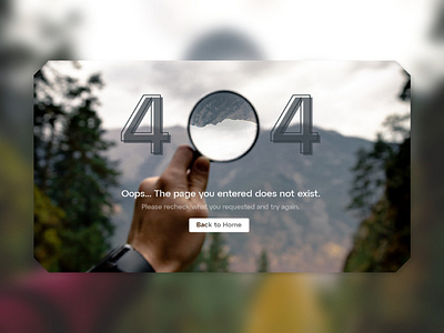 #DailyUI : Day 8 - 404 Page for Camping Events Site