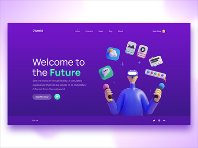 Virtual Reality Lens - Product - Landing Page