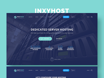 INXY Web Servers, Landing Page