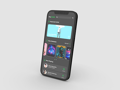 My first UI design (Music app)