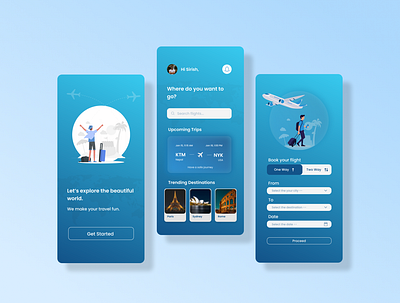 Travel App UI Design appdesign appdev branding clean dribble freelance minimal nepal travelapp travelappdesign trendydesign ui uiux uiuxtrend ux webdesign