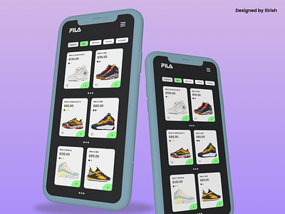 Shoes app screen Design
